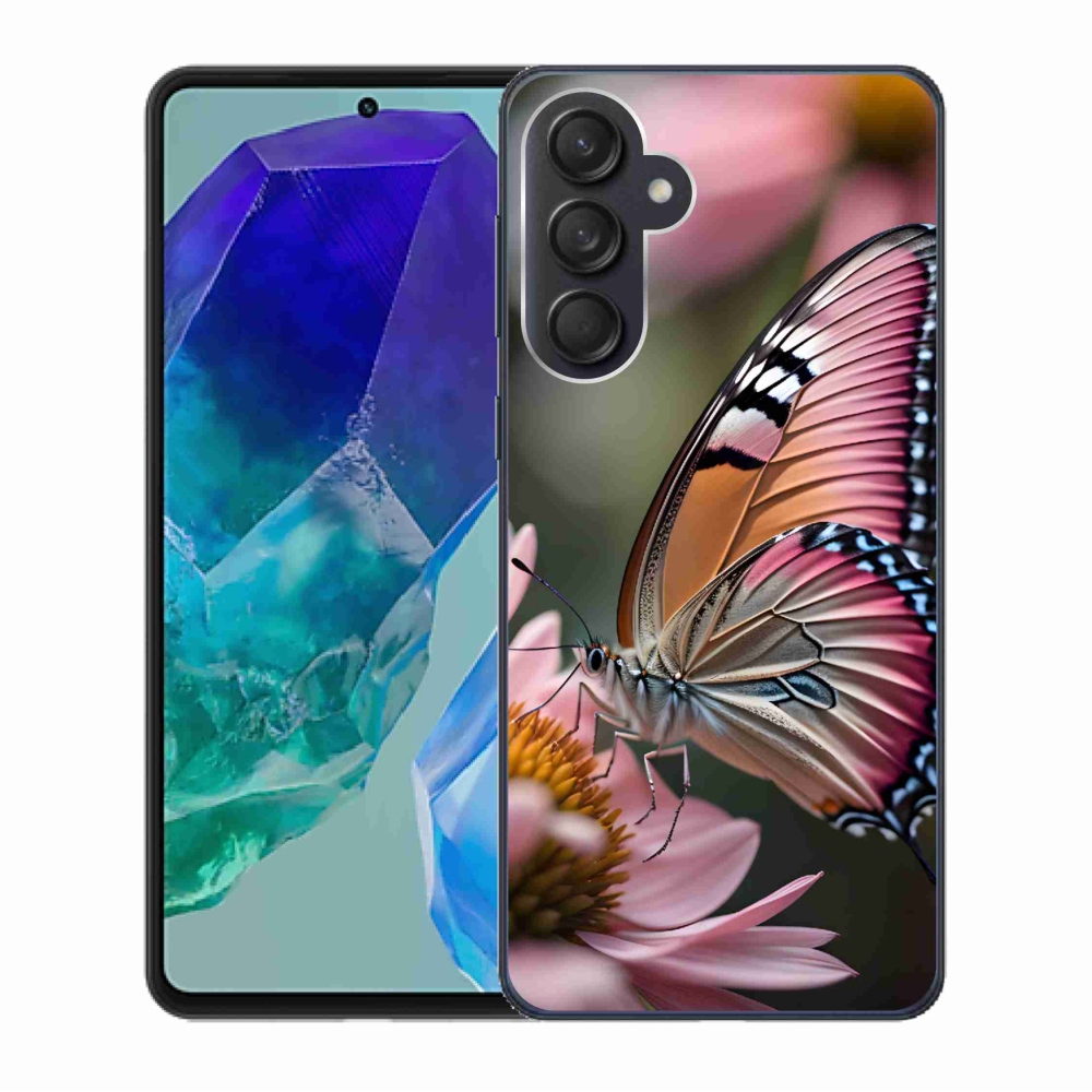 Gélový kryt mmCase na Samsung Galaxy M55 5G - farebný motýľ