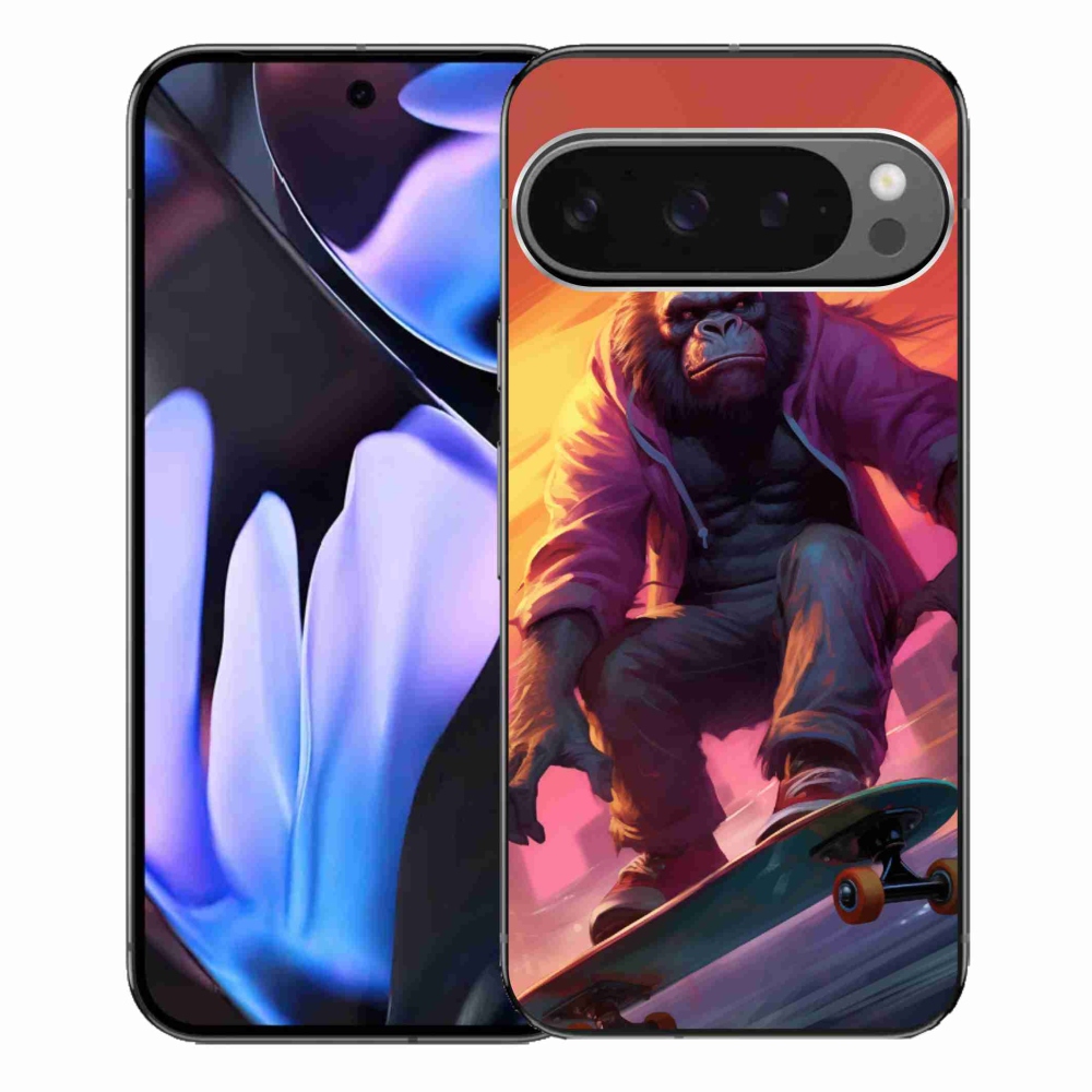 Gélový kryt mmCase na Google Pixel 9 Pro XL - gorila na skateboarde