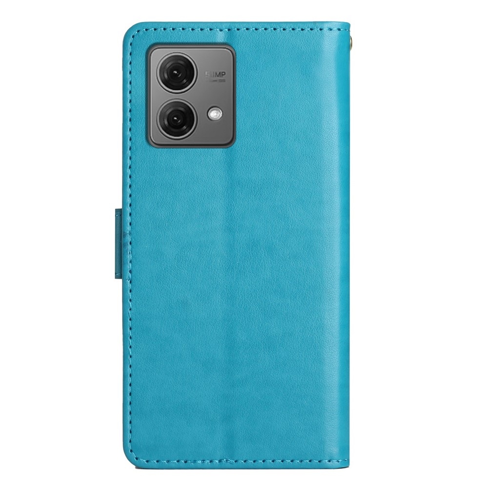 Flowers knižkové púzdro na Motorola Moto G85 5G - modré