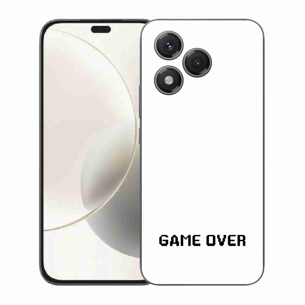 Gélový kryt mmCase na Honor 400 Lite - game over biele pozadie