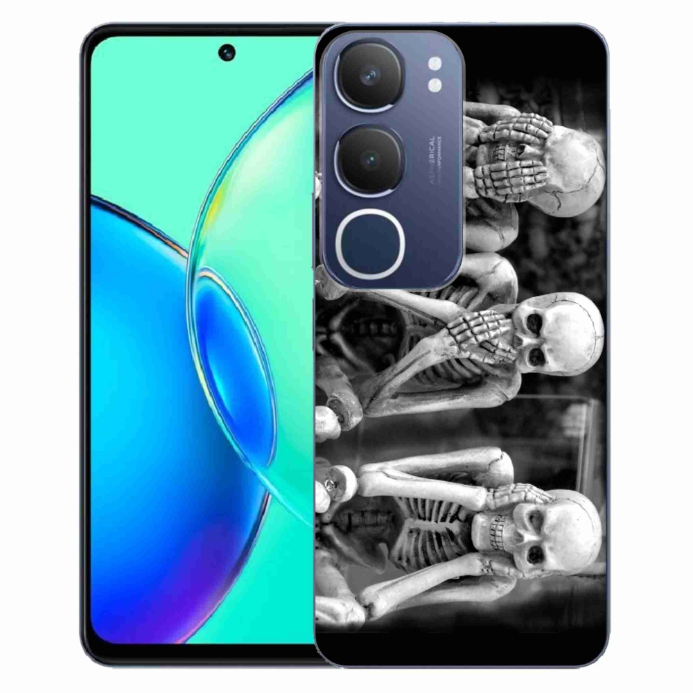 Gélový kryt mmCase na Vivo Y19s - kostlivci