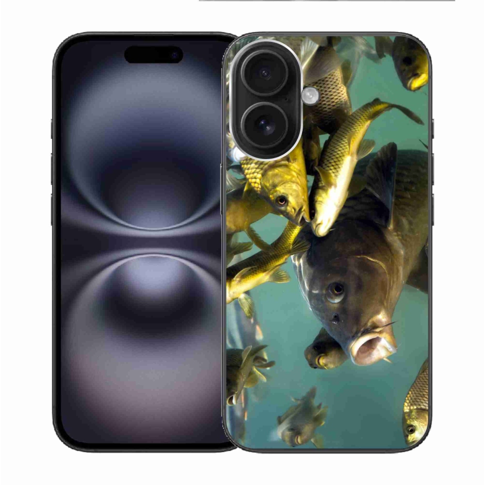 Gélový obal mmCase na iPhone 16 - kŕdeľ rýb