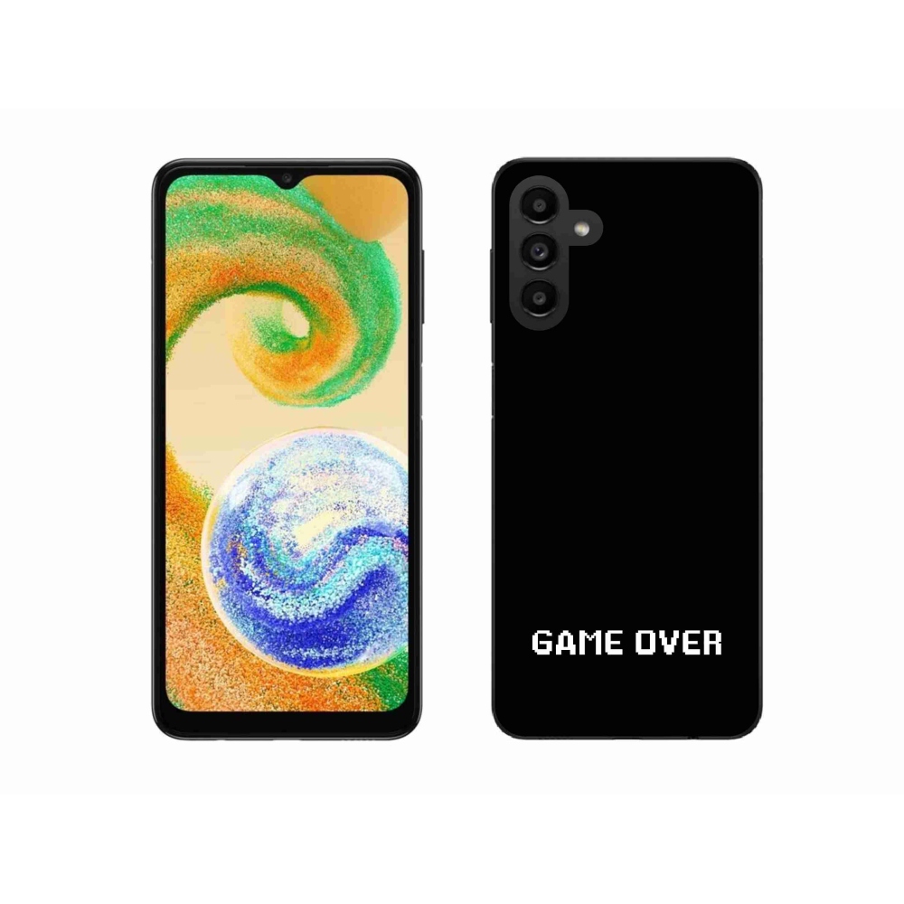 Gélový kryt mmCase na Samsung Galaxy A04s (164.7x76.7x9.1mm) - game over čierne pozadie