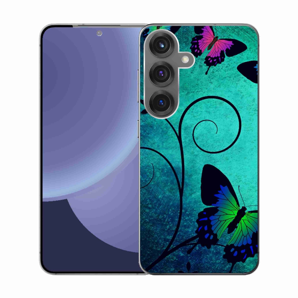 Gélový kryt mmCase na Samsung Galaxy S25 - farební motýle
