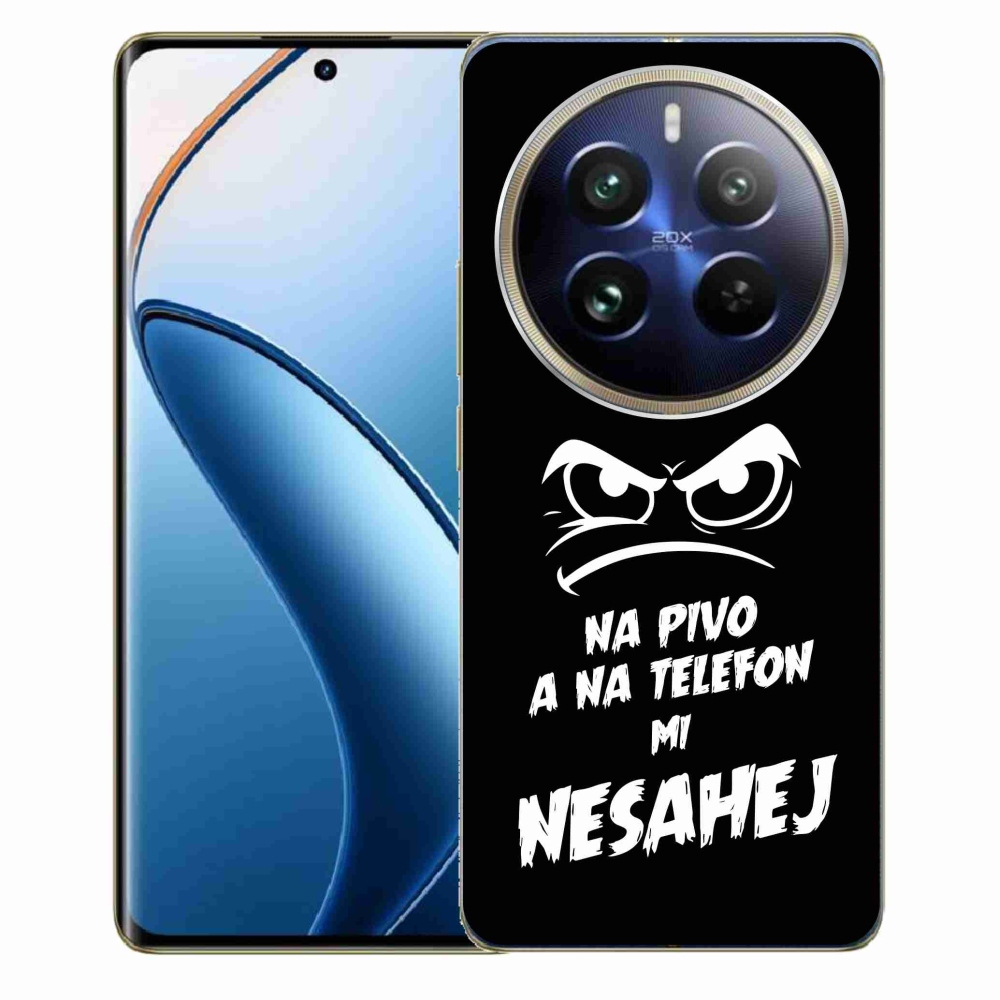 Gélový kryt mmCase na Realme 12 Pro 5G/12 Pro+ 5G - pivný motív 2 čierne pozadie