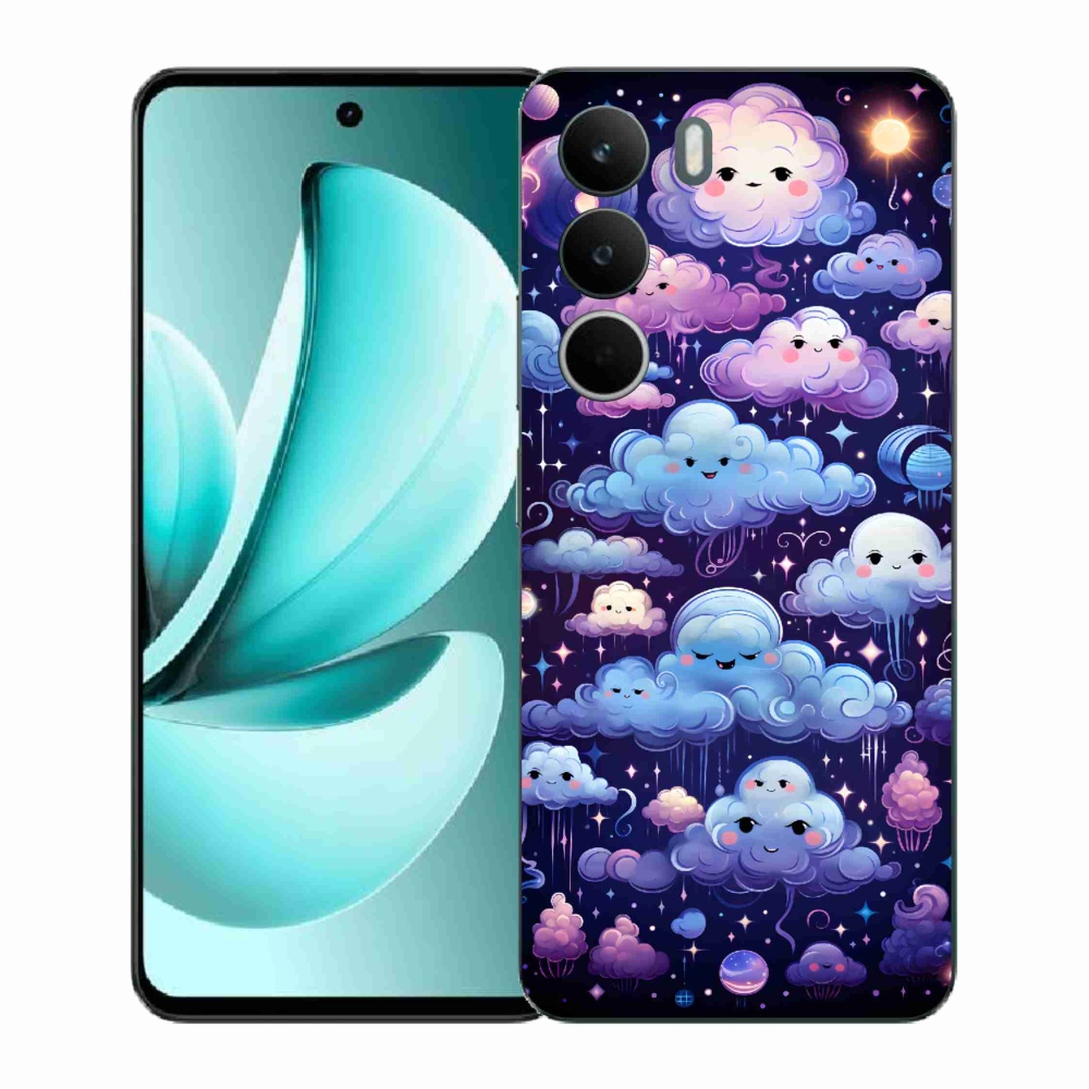 Gélový kryt mmCase na Realme C71 - mráčiky