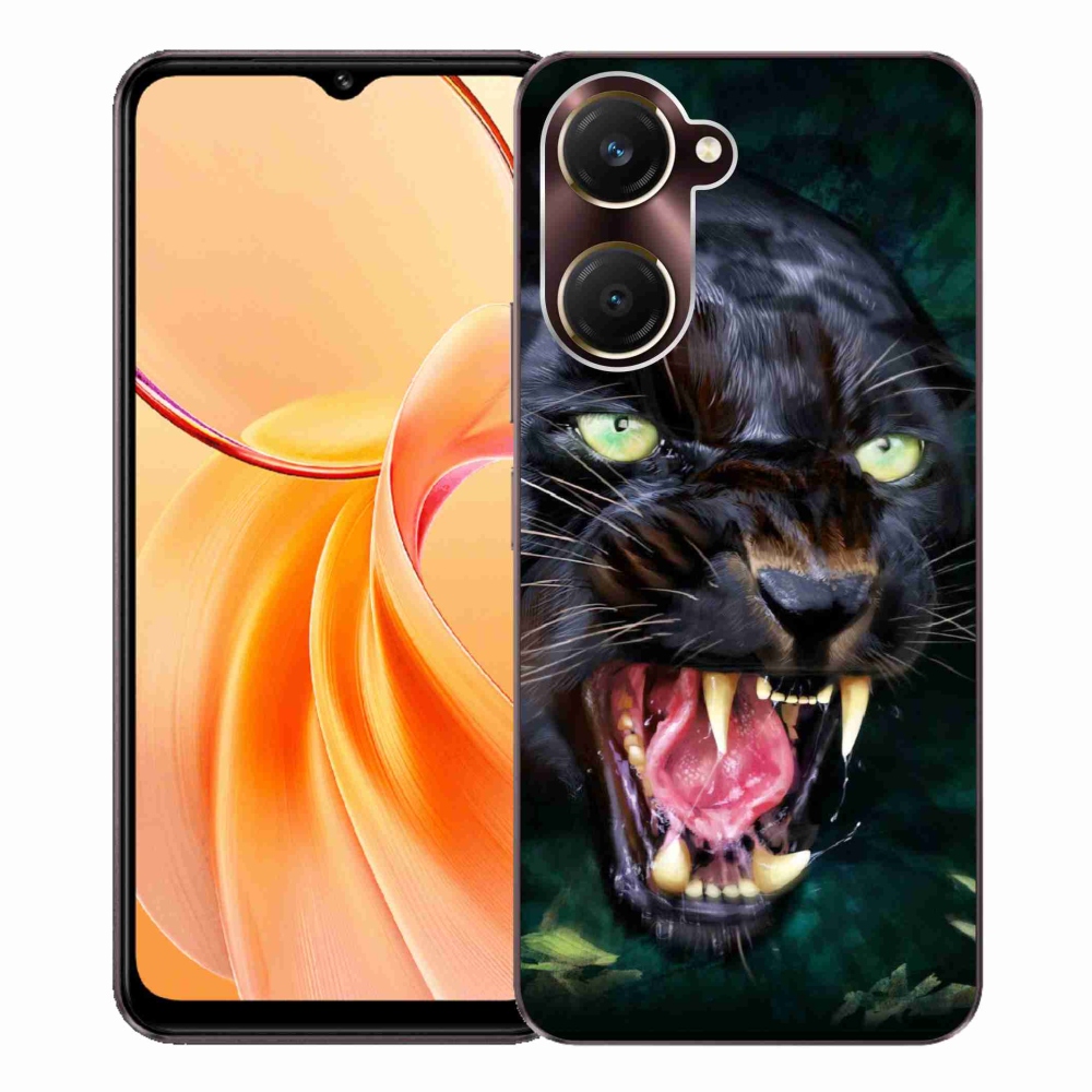 Gélový kryt mmCase na Vivo Y28s 5G - rozzúrený čierny panter