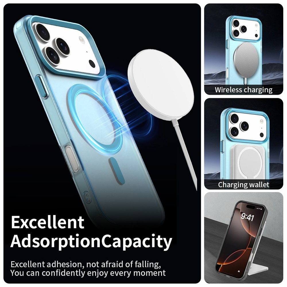 Candy gélový obal s MagSafe na iPhone 17 Pro - modrý