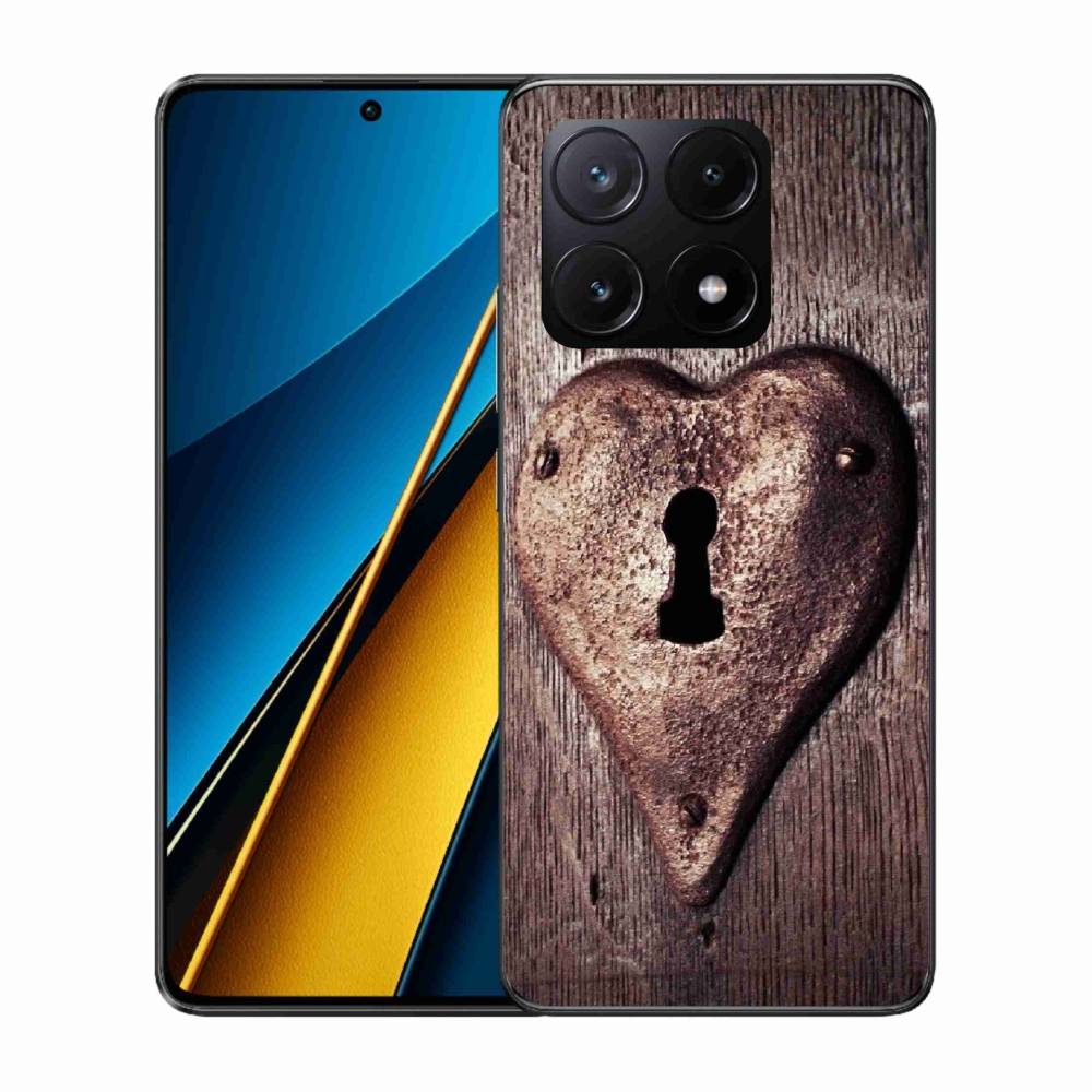 Gélový kryt mmCase na Xiaomi Poco X6 Pro 5G - zámok v tvare srdca
