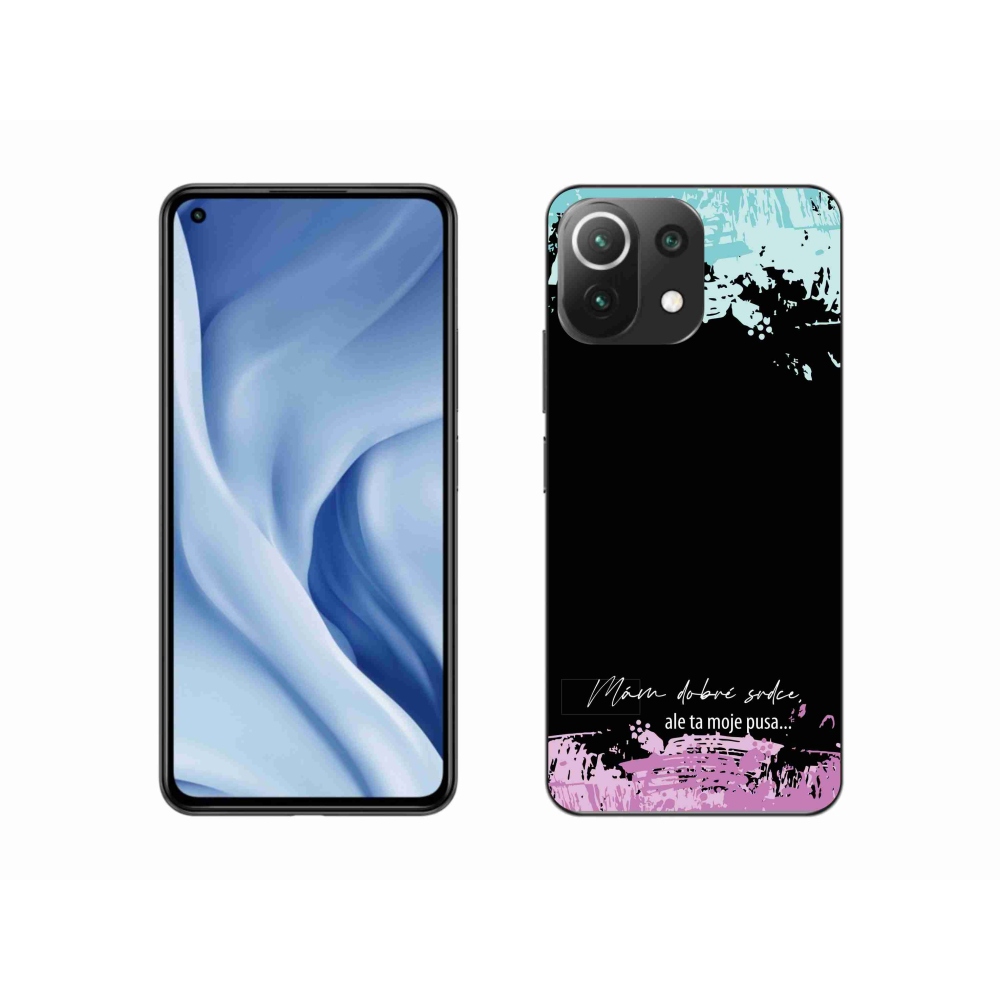 Gélový kryt mmCase na Xiaomi 11 Lite 5G NE - vtipný text 3 čierne pozadie