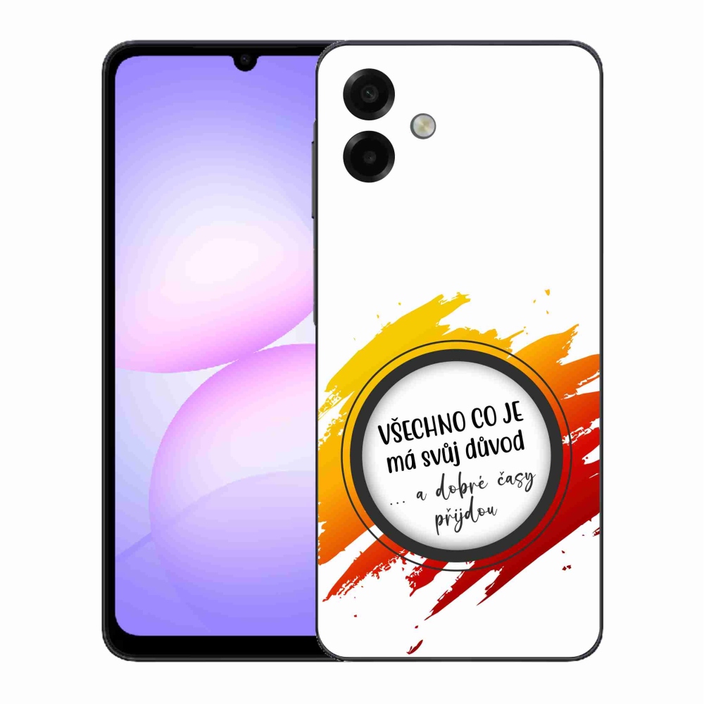 Gélový kryt mmCase na Samsung Galaxy A07 4G - citát 3 biele pozadie