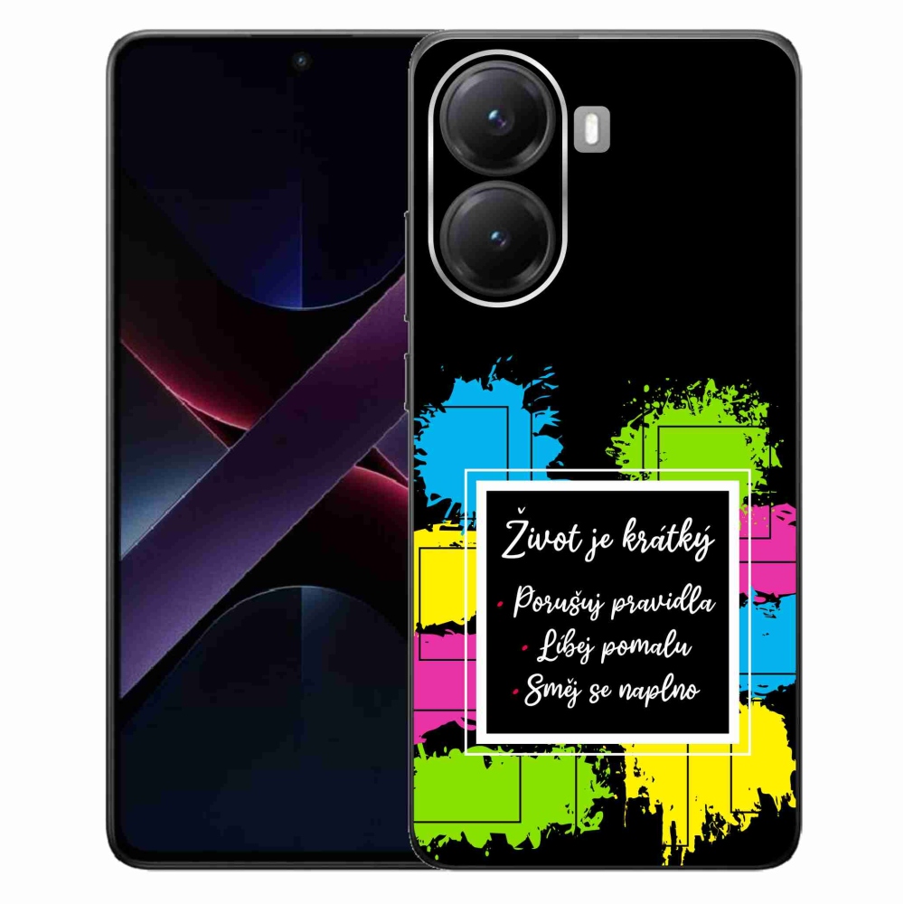 Gélový kryt mmCase na Xiaomi Poco X7 Pro 5G - citát 5 čierne pozadie
