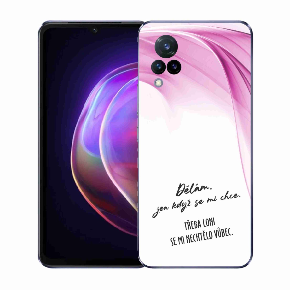 Gélový kryt mmCase na Vivo V21 4G/5G - vtipný text 12 biele pozadie