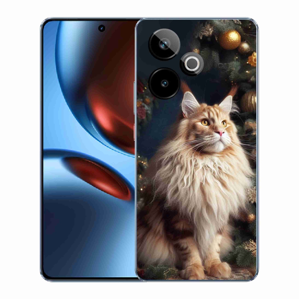 Gélový kryt mmCase na Realme GT 7 5G/GT 7T 5G - mačka pri stromčeku