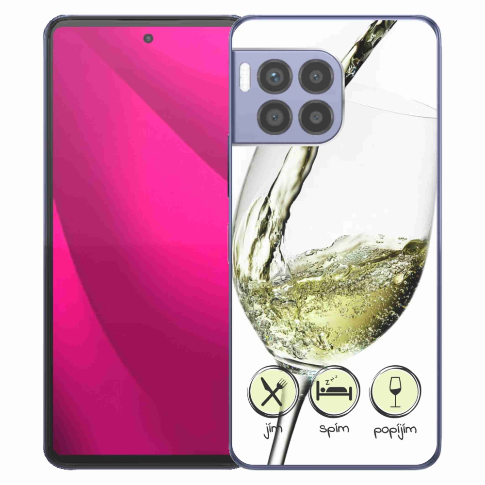 Gélový kryt mmCase na T-Mobile T Phone 2 Pro - pohár vína bielej