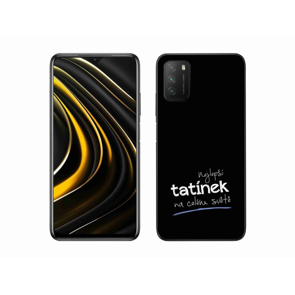 Gélový kryt mmCase na Xiaomi Poco M3 - najlepší otecko 4 čierne pozadie