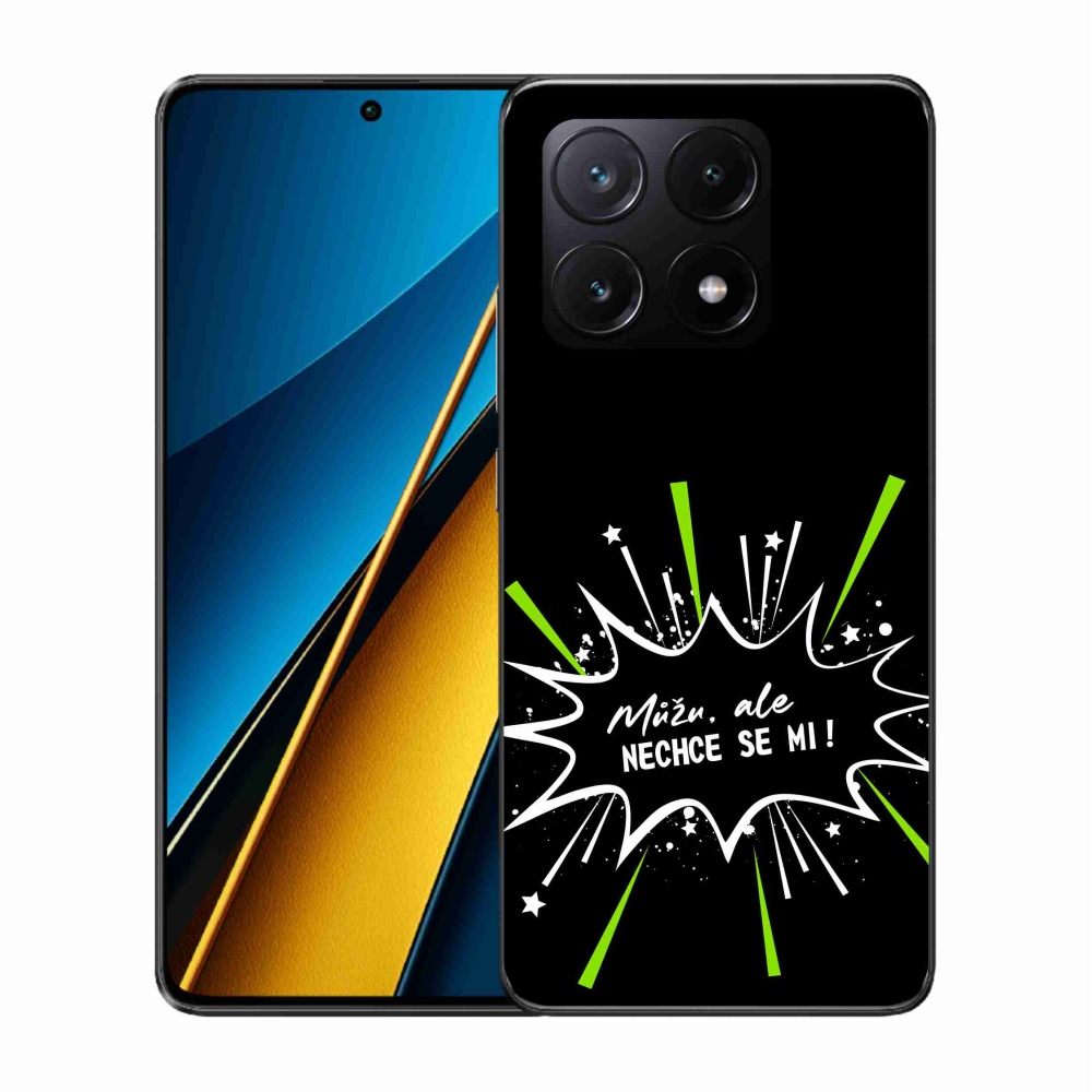 Gélový kryt mmCase na Xiaomi Poco X6 Pro 5G - vtipný text 11 čierne pozadie