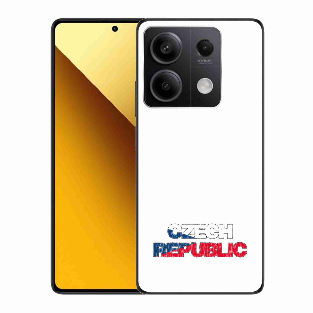 Gélový kryt mmCase na Xiaomi Redmi Note 13 5G - Czech Republic biele pozadie