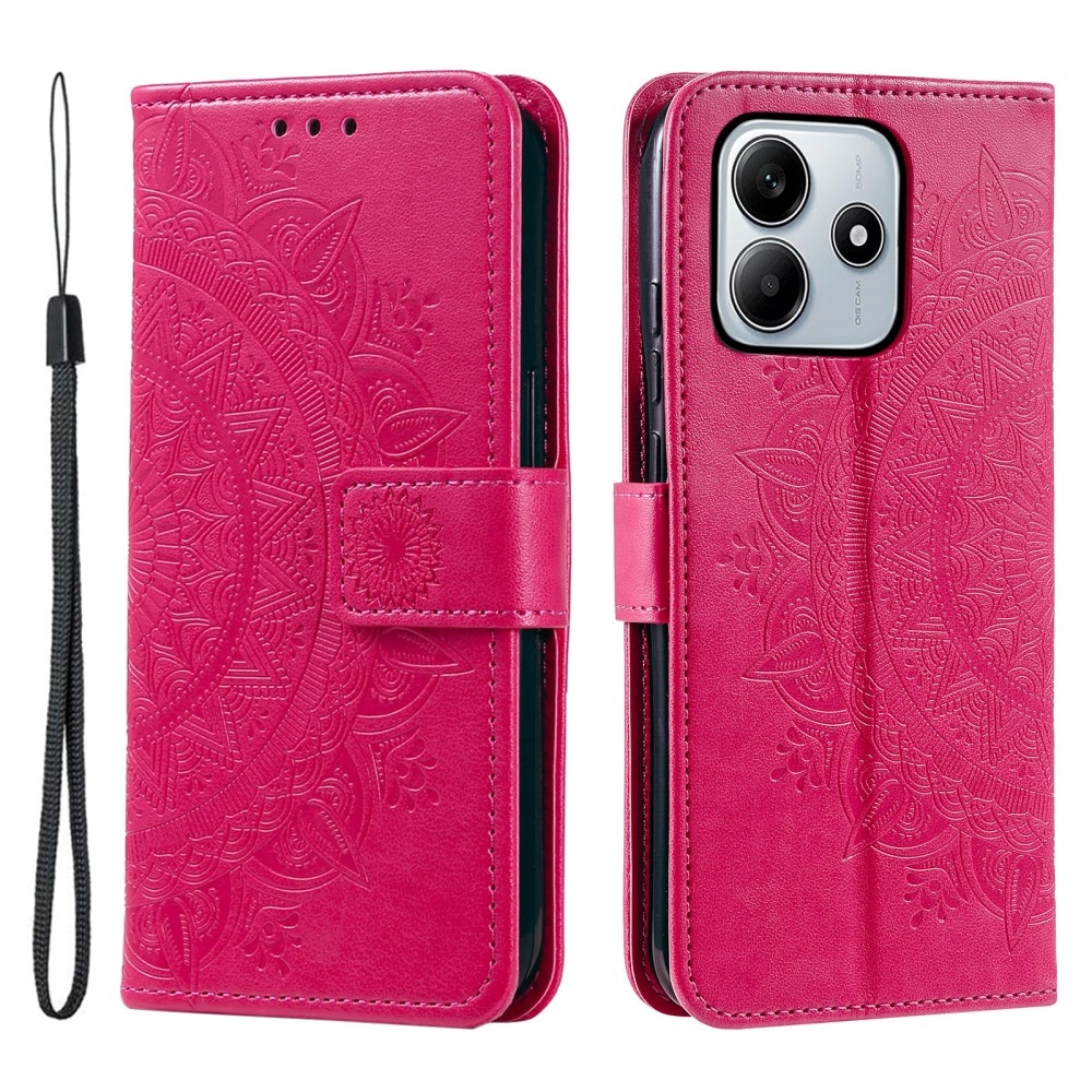 Mandala knižkové púzdro na Xiaomi Redmi Note 14 5G - rose