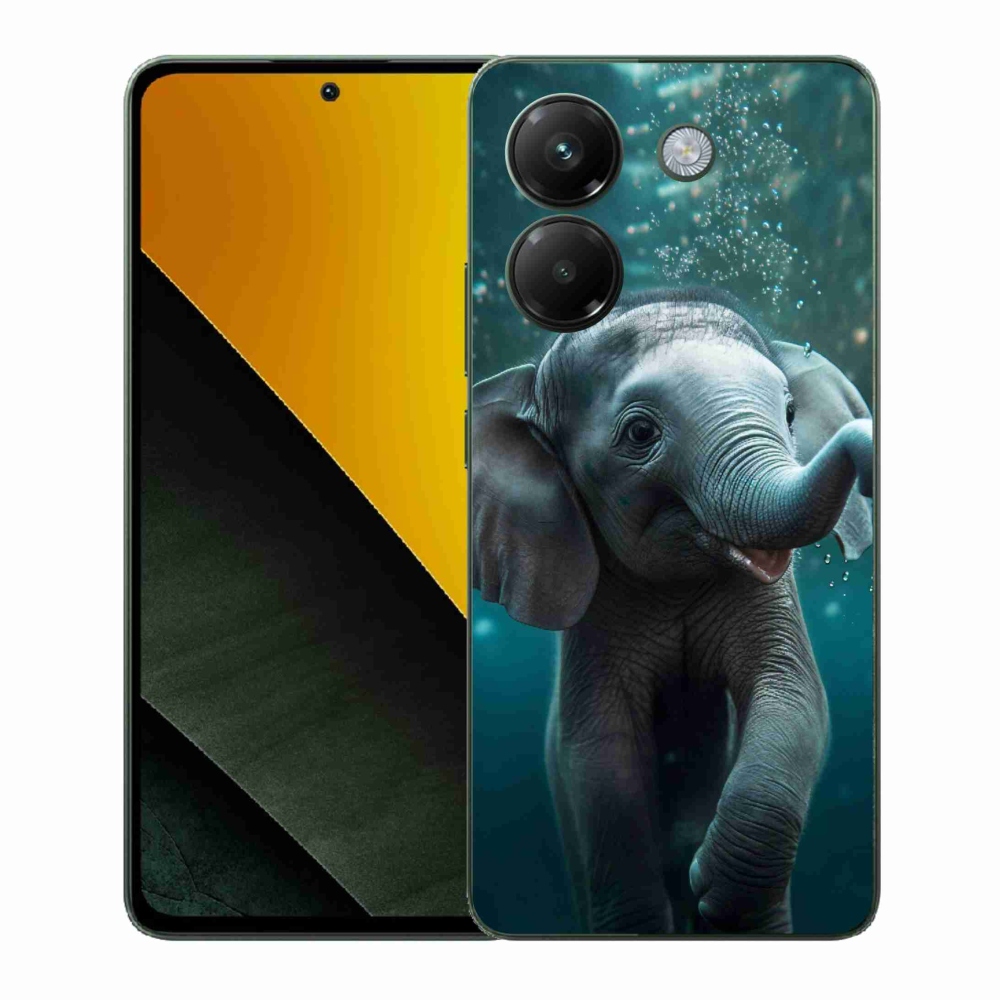 Gélový kryt mmCase na Xiaomi Poco M7 Pro 5G - sloník pod vodou