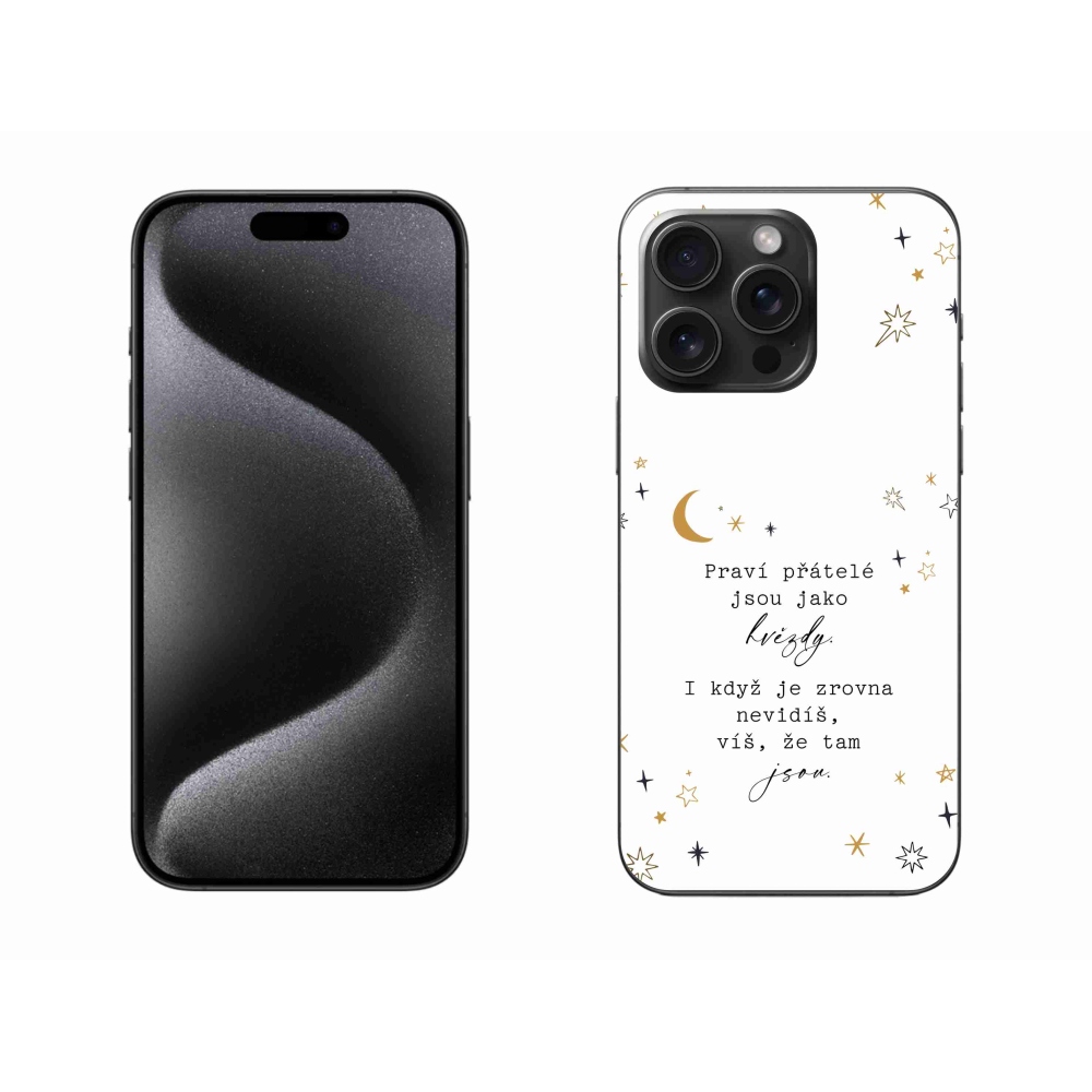 Gélový kryt mmCase na iPhone 15 Pro Max - citát 6 biele pozadie