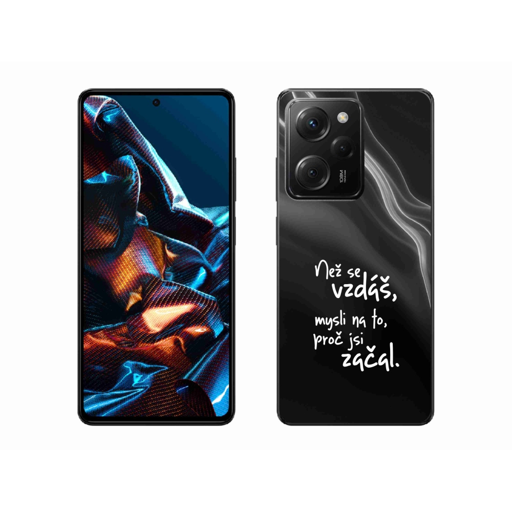 Gélový kryt mmCase na Xiaomi Poco X5 Pro 5G - citát 2 čierne pozadie