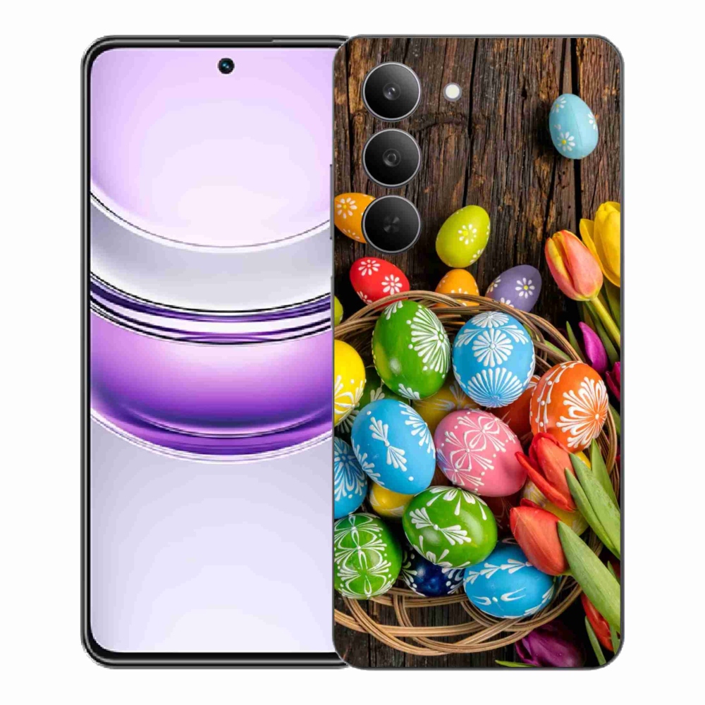 Gélový kryt mmCase na Realme 14x 5G - veľkonočné vajíčka