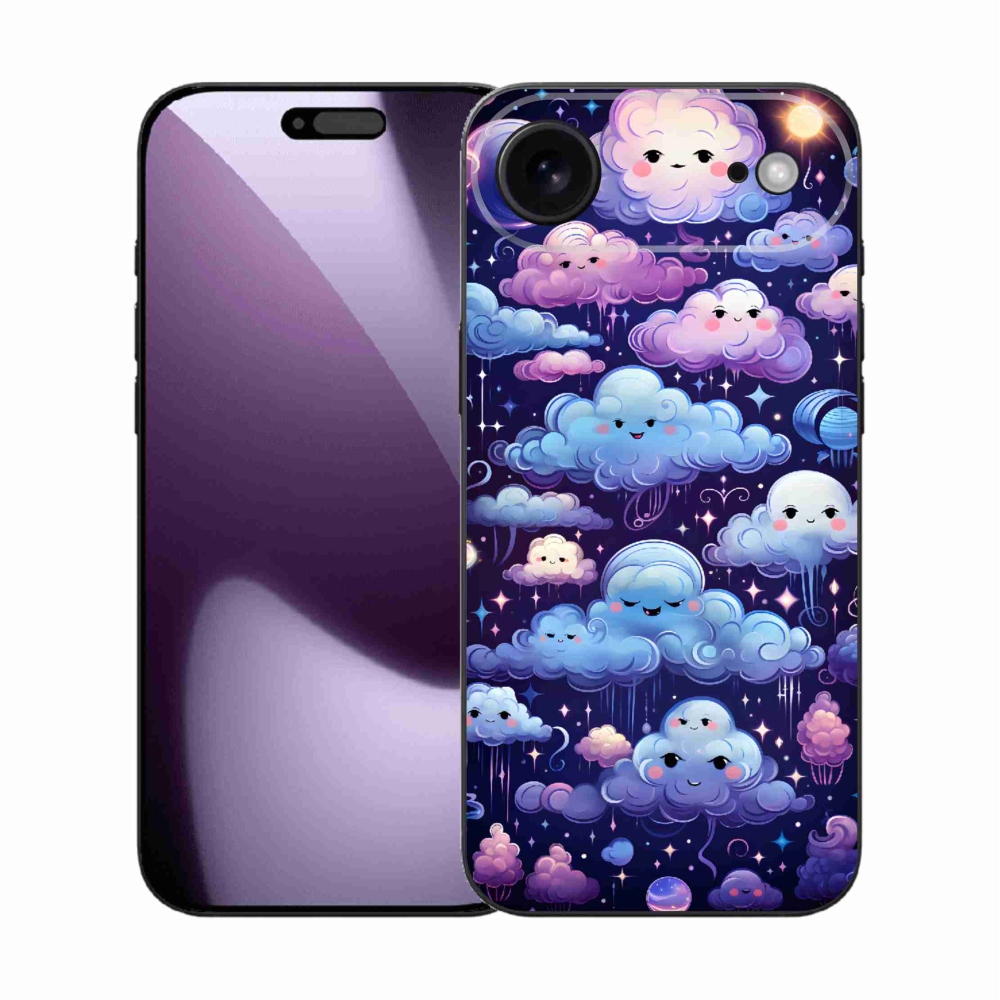 Gélový kryt mmCase na iPhone 17 Air - mráčiky