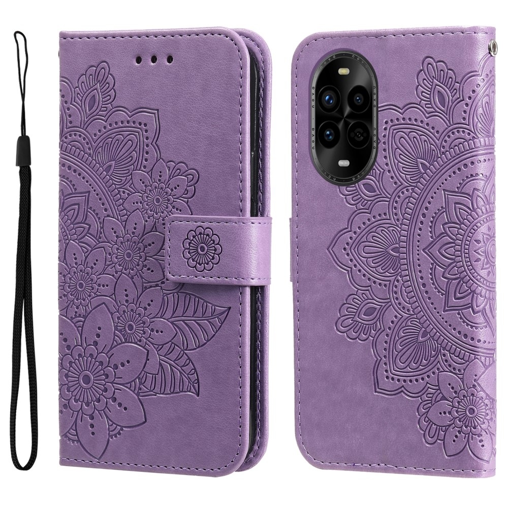 Mandala knižkové puzdro na Huawei Nova 13 Pro 5G - fialové