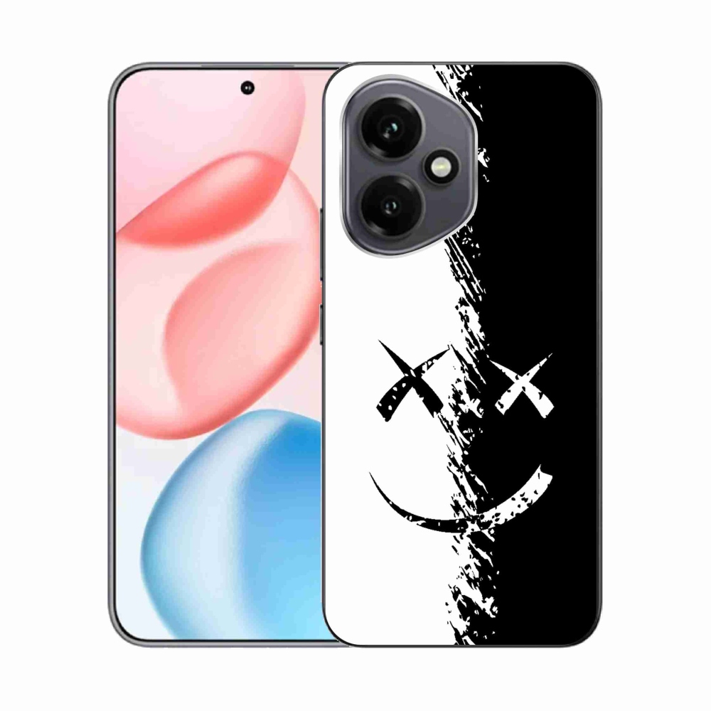 Gélový kryt mmCase na Honor 400 - čiernobiely smajlík