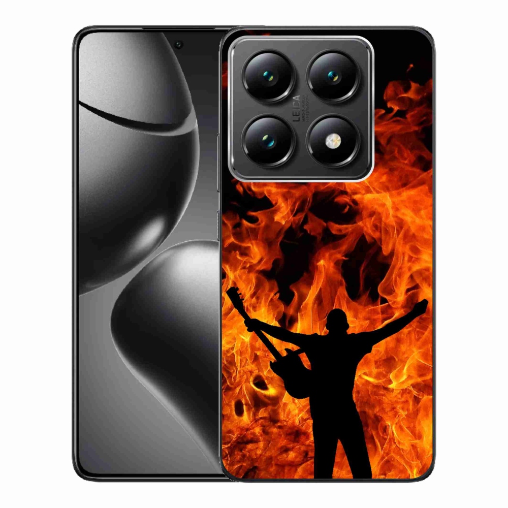 Gélový kryt mmCase na Xiaomi 14T Pro - muzikant a oheň