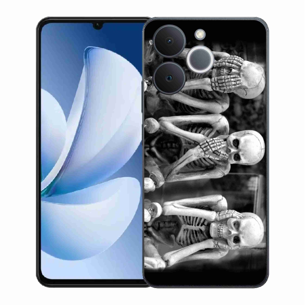 Gélový kryt mmCase na Realme Note 70T - kostlivci