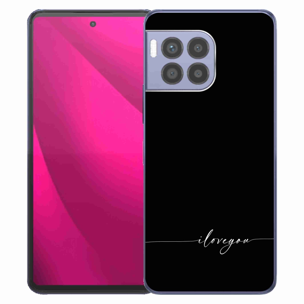 Gélový kryt mmCase na T-Mobile T Phone 2 Pro - I love you čierne pozadie