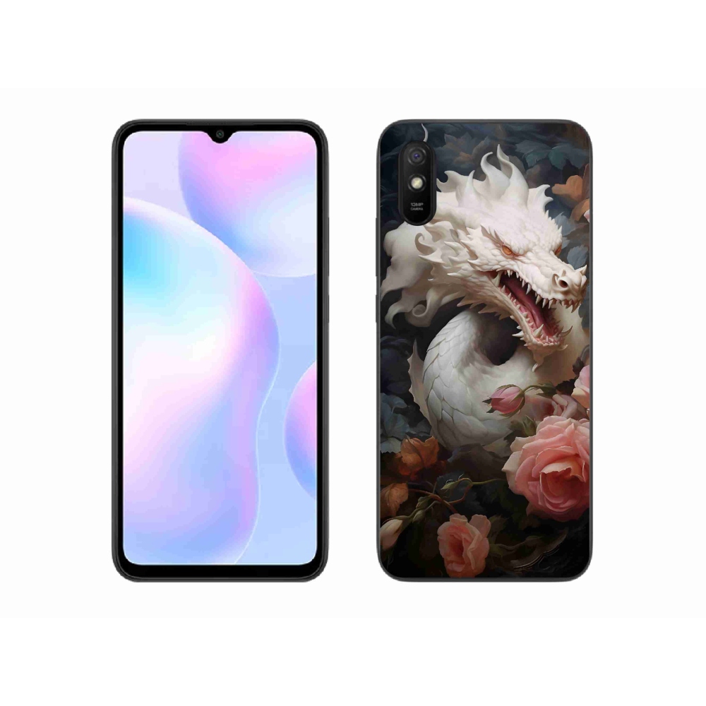 Gélový kryt mmCase na Xiaomi Redmi 9AT - biely drak