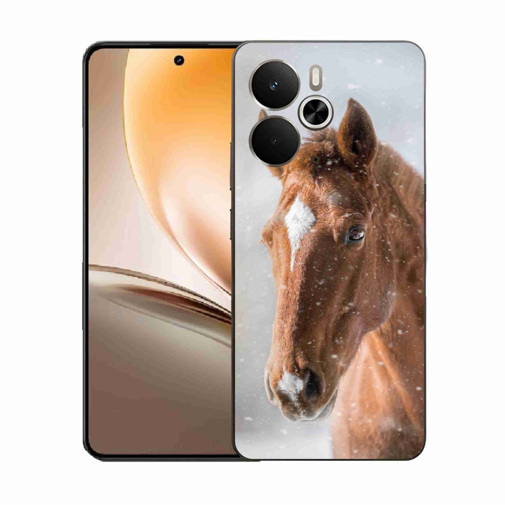 Gélový kryt mmCase na Realme 14 5G - hnedý kôň 2