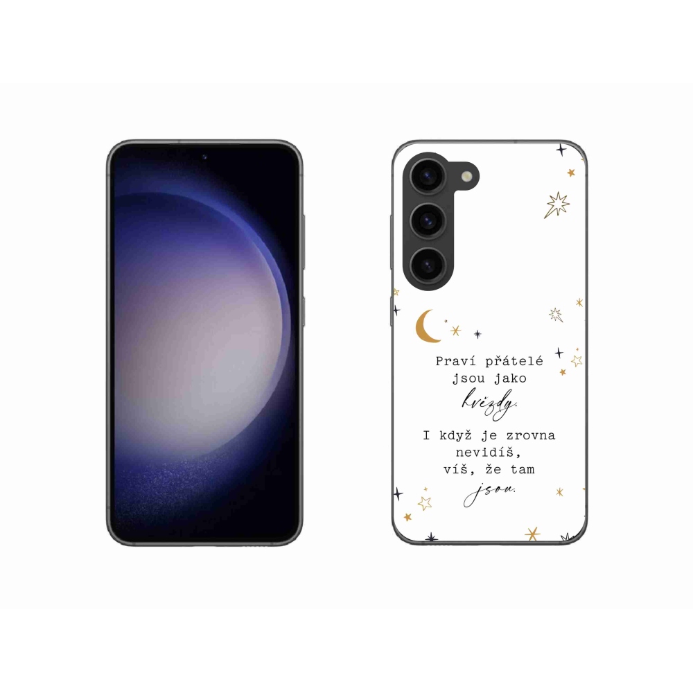 Gélový kryt mmCase na Samsung Galaxy S23 5G - citát 6 biele pozadie