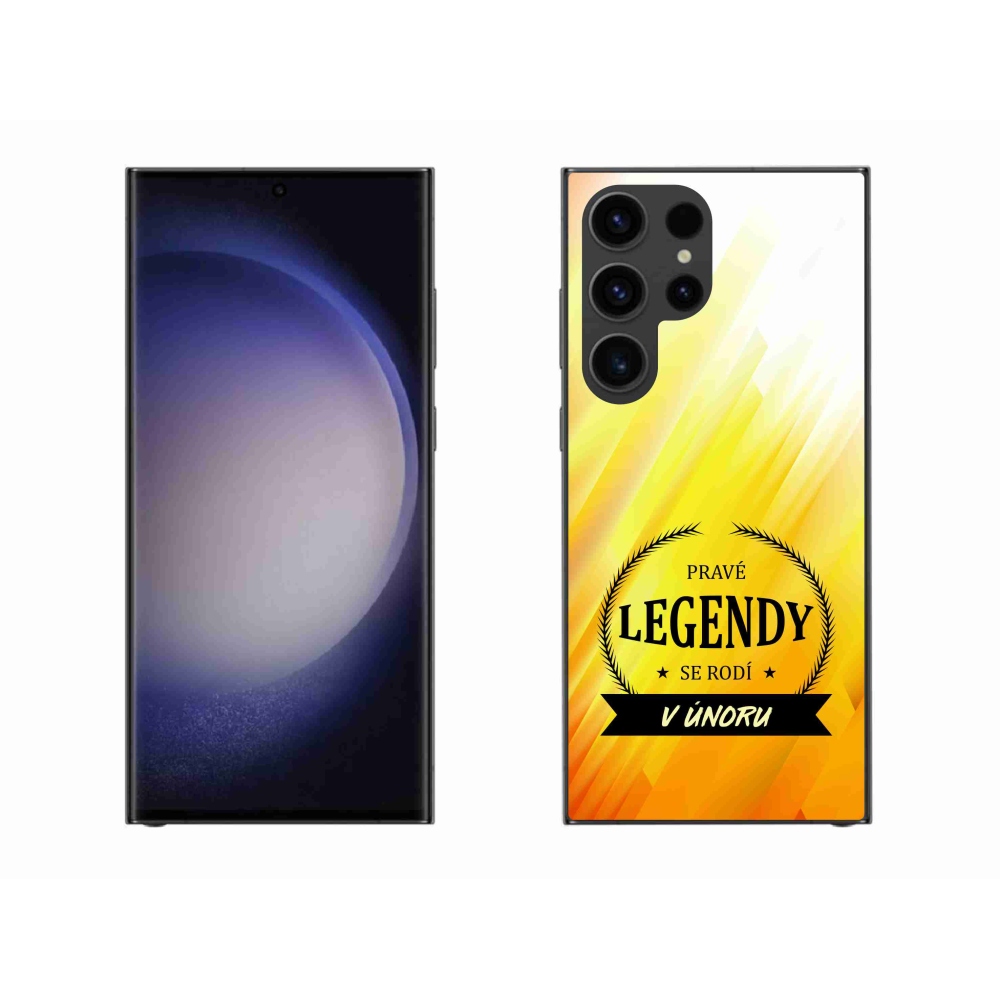 Gélový kryt mmCase na Samsung Galaxy S23 Ultra 5G - legendy vo februári žlté pozadie