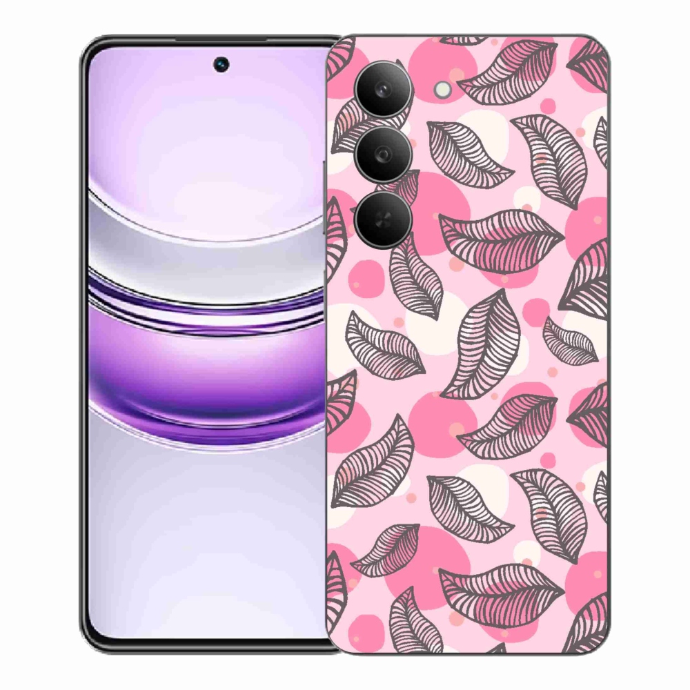 Gélový kryt mmCase na Realme 14x 5G - kreslené padajúce listy