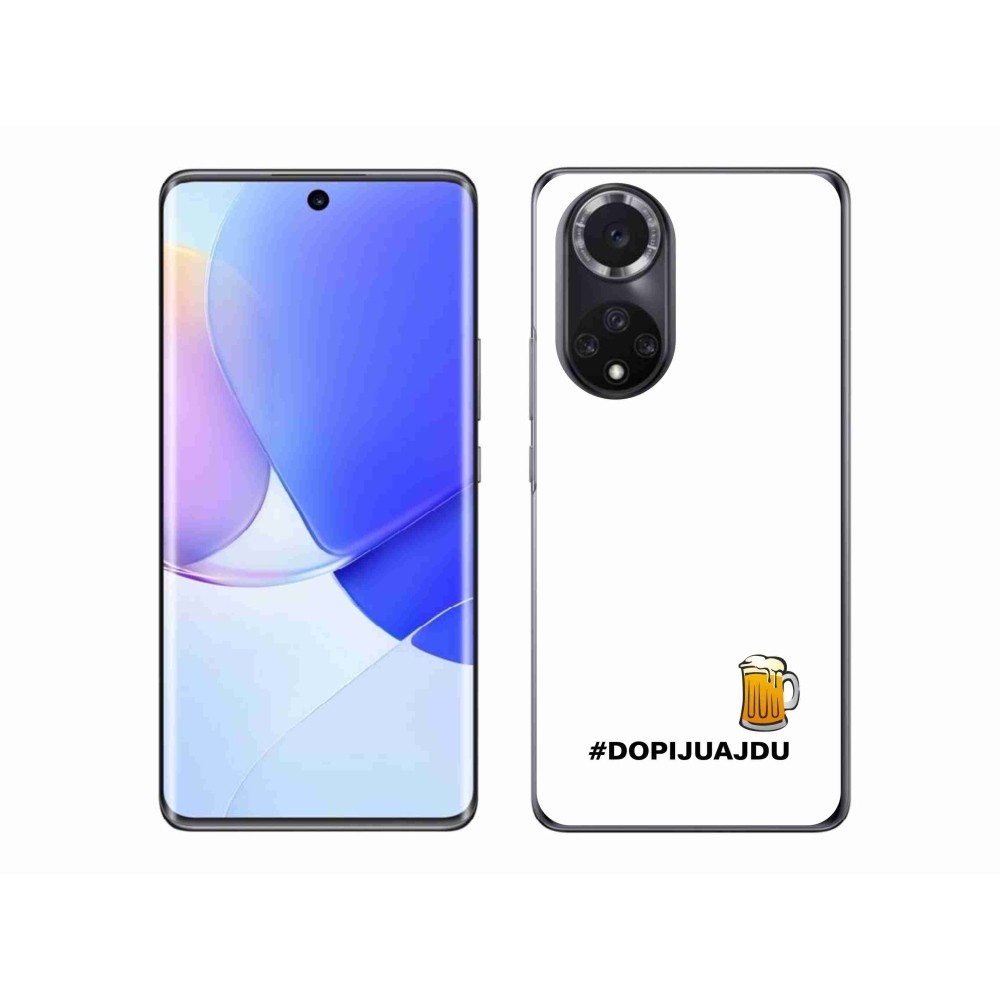 Gélový kryt mmCase na Honor 50 - pivný motív 1 biele pozadie