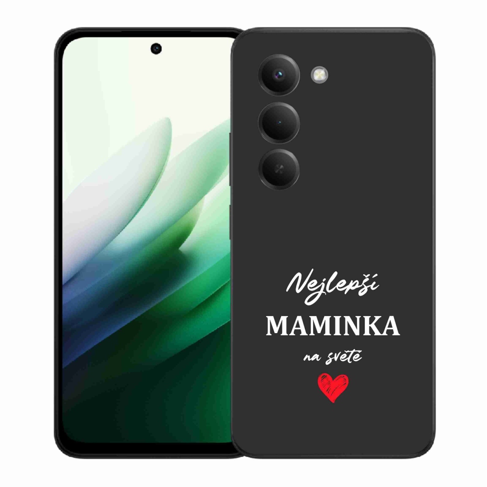 Gélový kryt mmCase na Xiaomi Redmi 15 5G (169mm) - najlepšia mamička 1 čierne pozadie