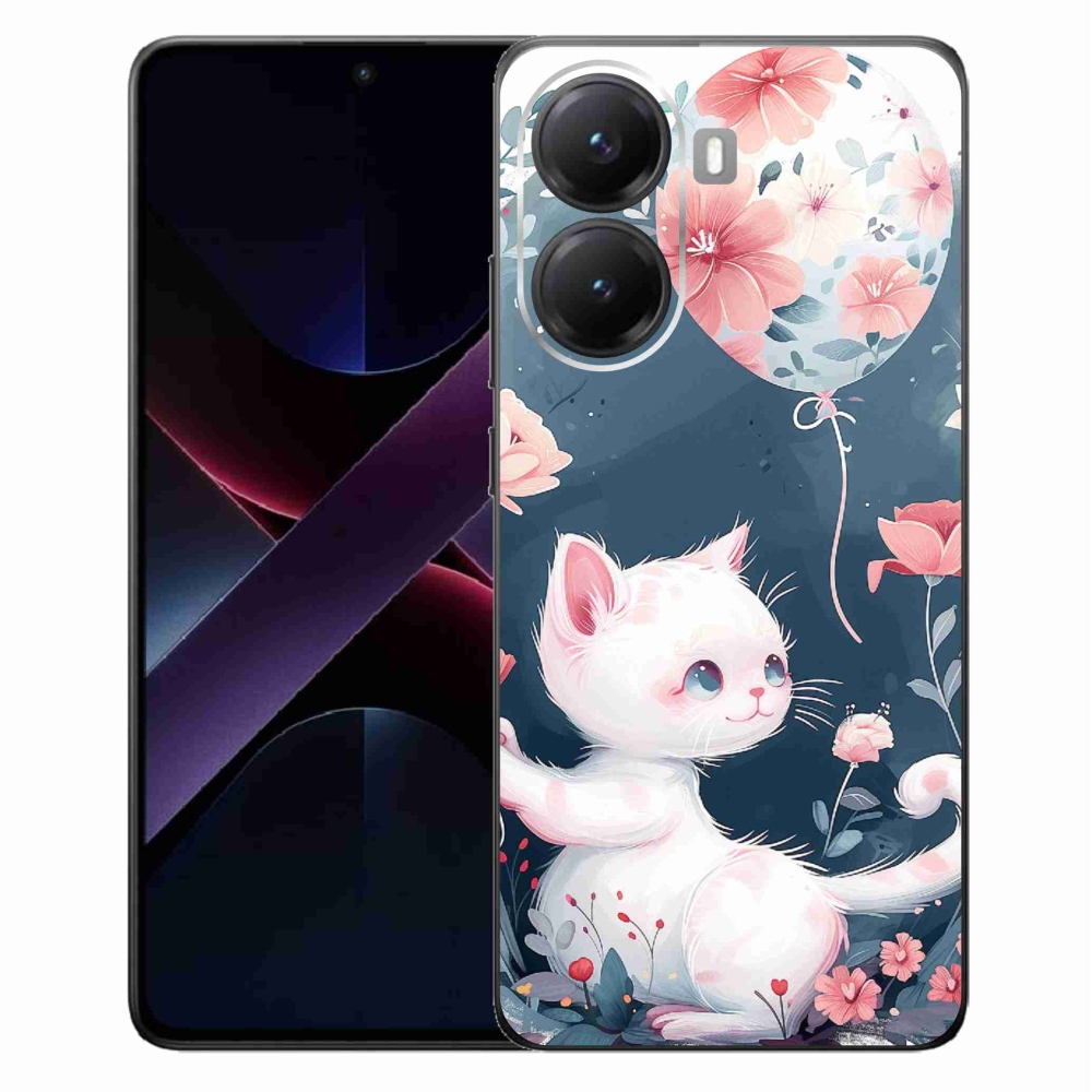 Gélový kryt mmCase na Xiaomi Poco X7 Pro 5G - mačiatko s balónikom