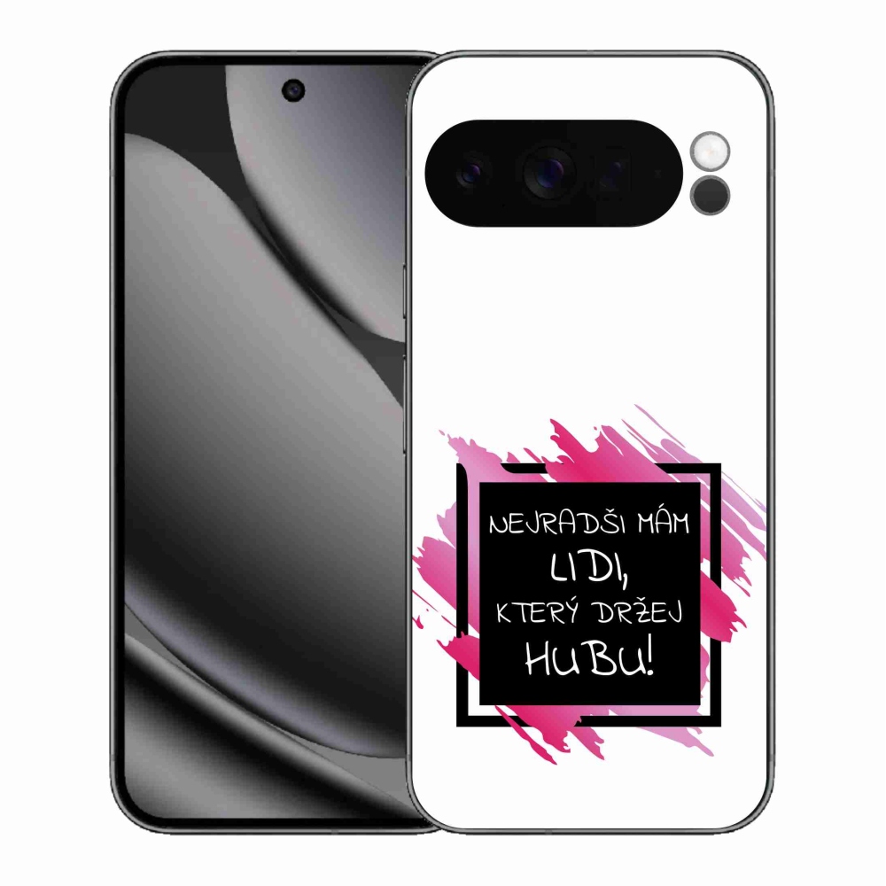 Gélový kryt mmCase na Google Pixel 10 Pro XL - vtipný text 7 čiernobiele pozadie