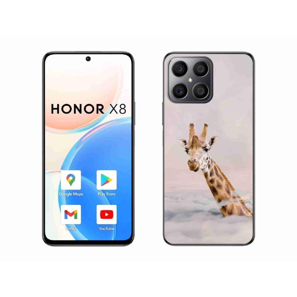 Gélový kryt mmCase na Honor X8 - žirafa v oblakoch