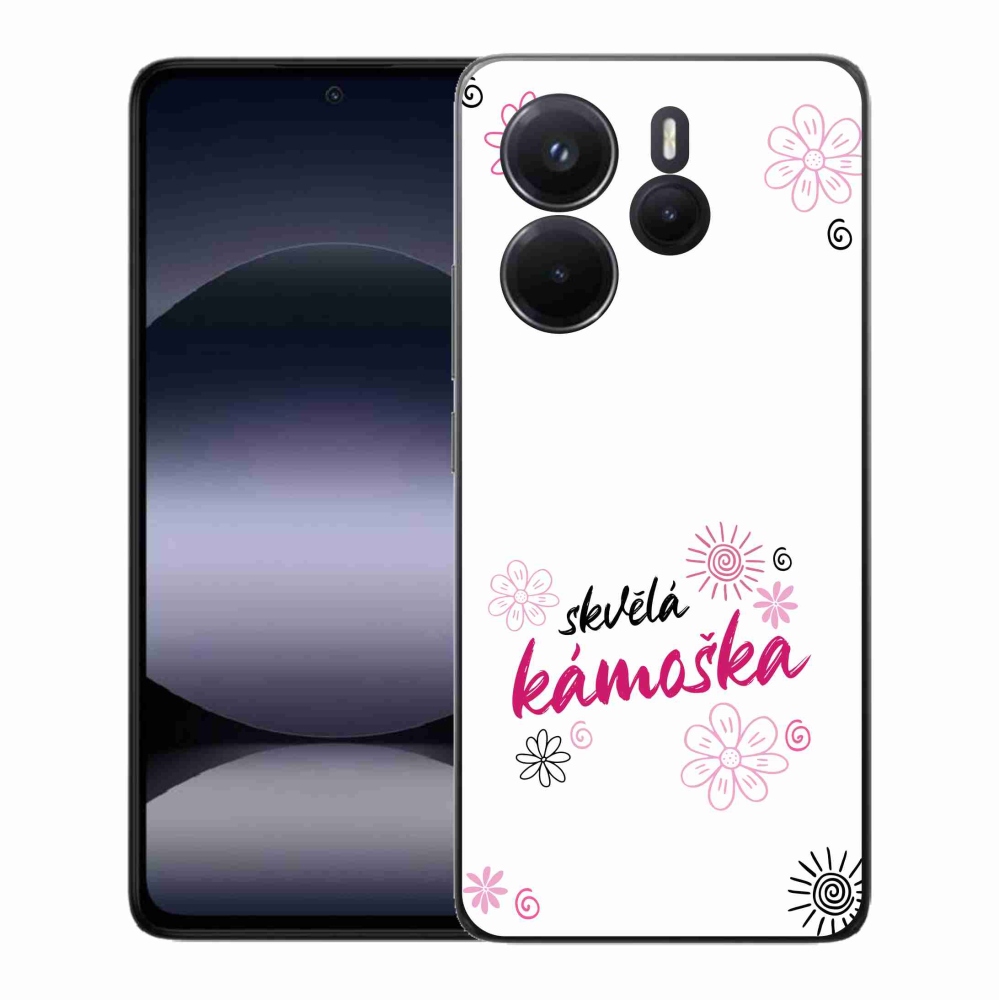 Gélový kryt mmCase na Xiaomi Redmi Note 14 - skvelá kamoška biele pozadie
