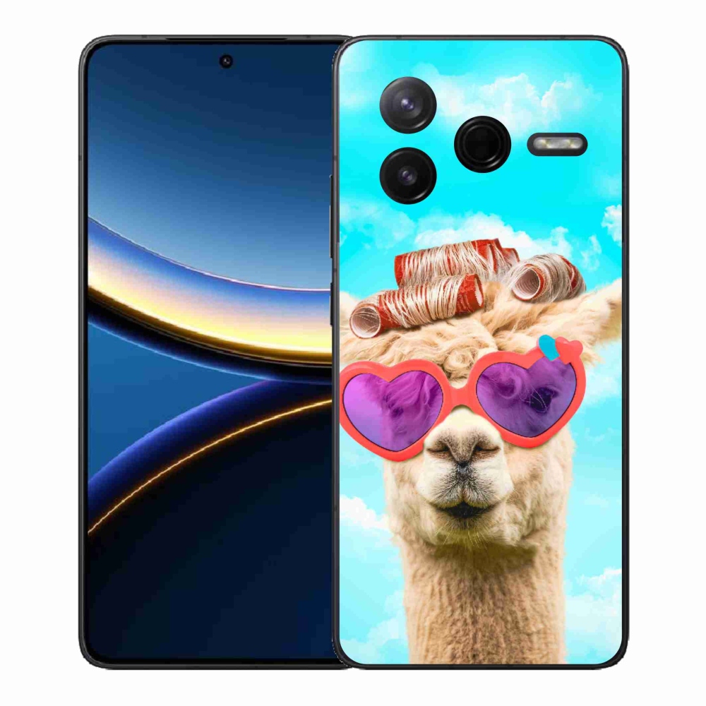 Gélový kryt mmCase na Xiaomi Poco F7 Pro - lama s okuliarmi