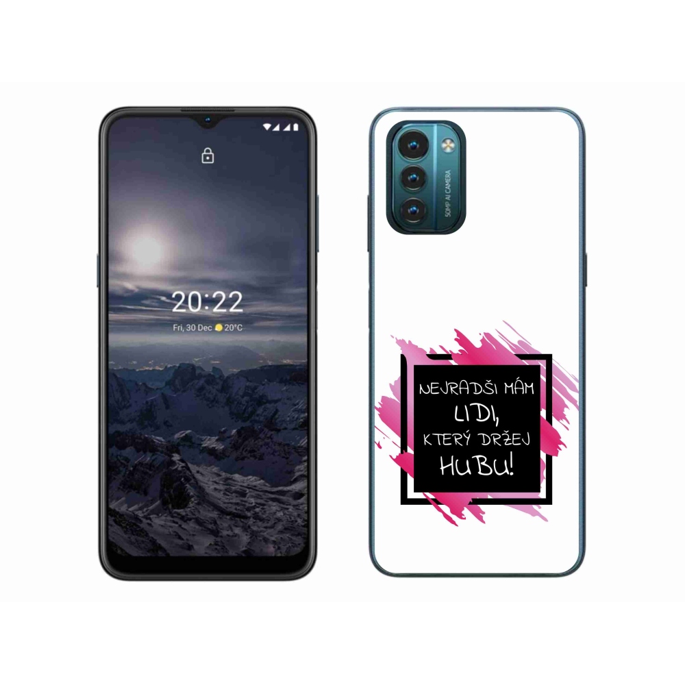 Gélový kryt mmCase na Nokia G11/G21 - vtipný text 7 čiernobiele pozadie