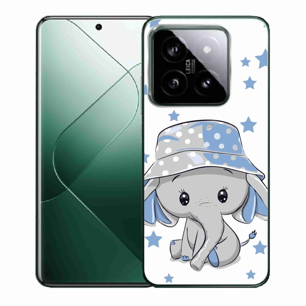 Gélový kryt mmCase na Xiaomi 14 - modrý slon