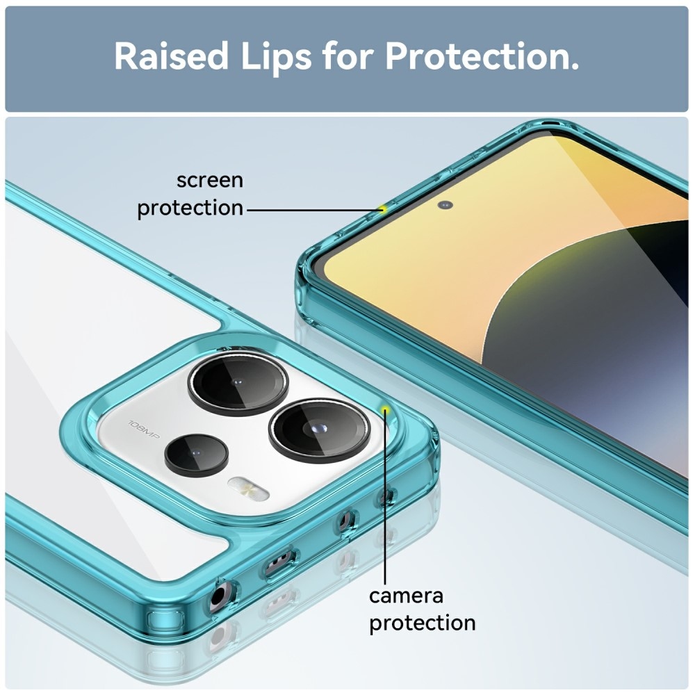 Gélový obal s pevným chrbtom na Xiaomi Redmi Note 14 - svetlomodrý