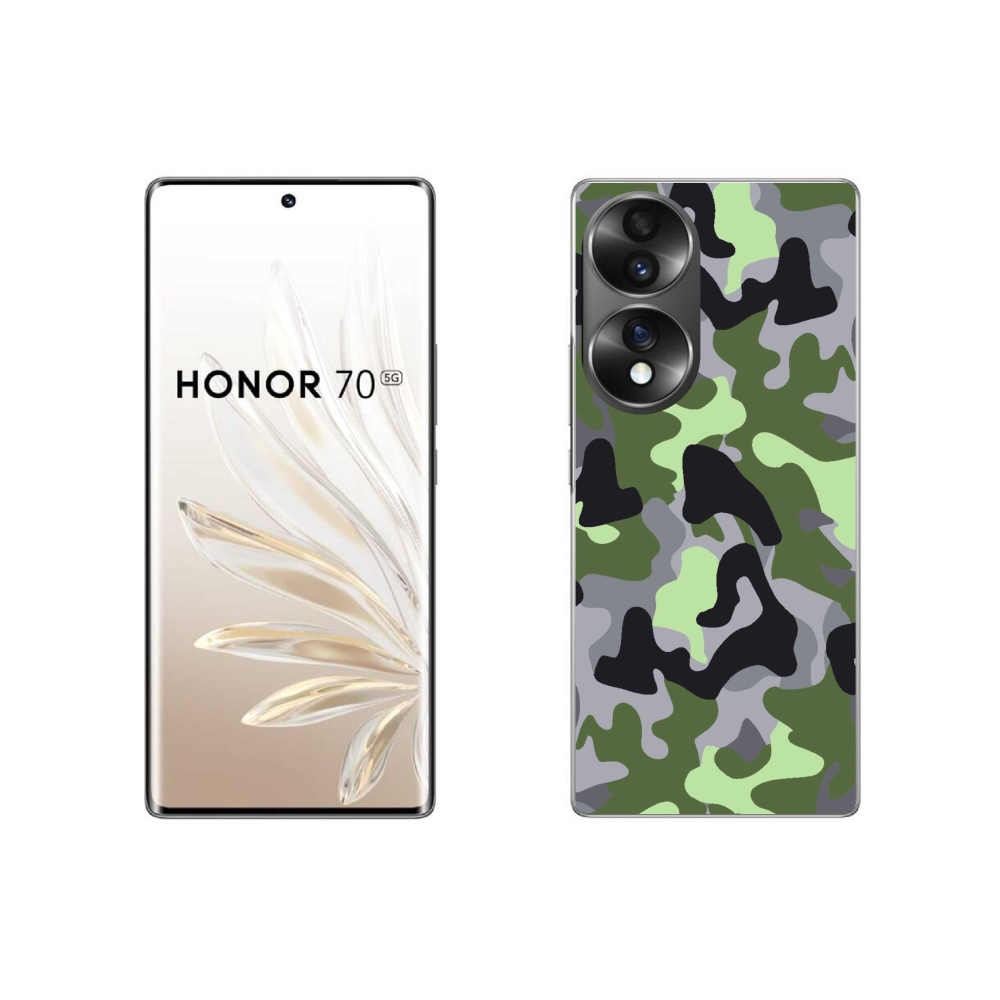 Gélový kryt mmCase na Honor 70 - maskáčový vzor 7