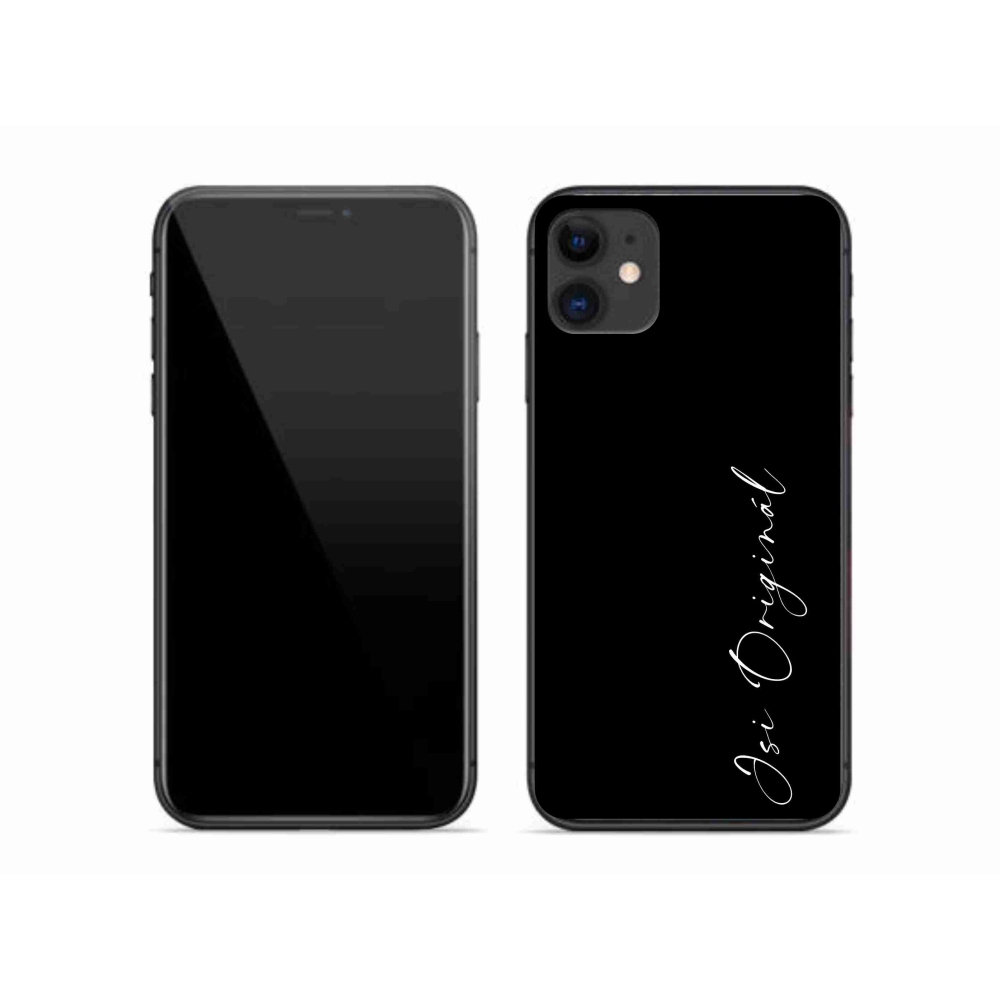 Gélový kryt mmCase na iPhone 11 - si originál čierne pozadie